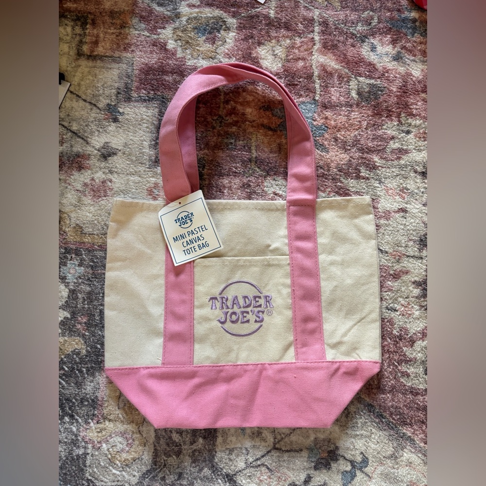 Trader Joe's Mini Tote - Pastel Pink